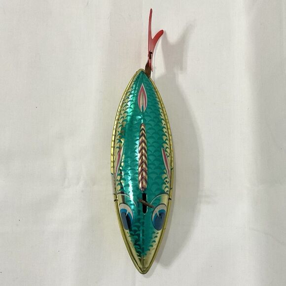 Vintage 1950’s Chein Tin Wind Up Mechanical Fish Toy Works - Picture 6 of 16